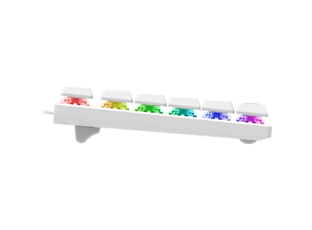 DG WK90B Mekanisk Tastatur (TKL) - Hvit Lavprofil, RGB, Outemu Brown switches