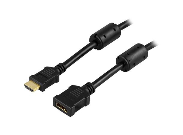 HDMI-kabel forlenger, 5m 5m, 19-pin M/F, HDMI v1.3