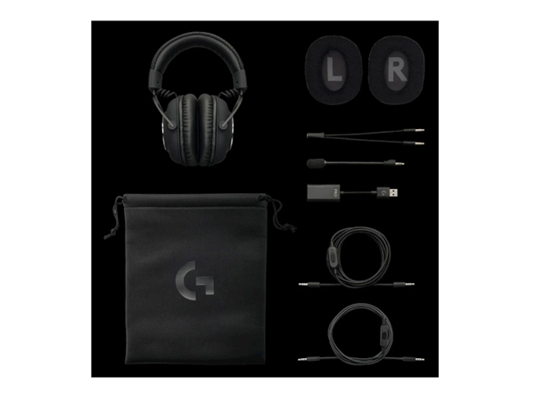Logitech G Pro X Gaming Headset 3,5mm minjack, USB,avtagbar mic, DTS 7.1