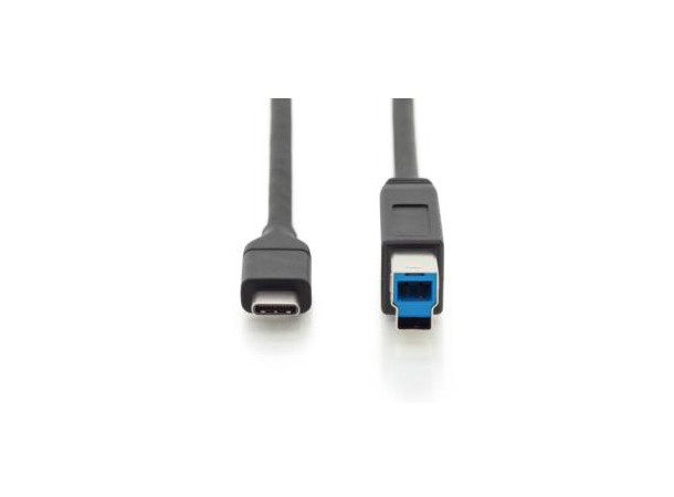USB-C han - USB-B 3.0 hann kabel, 1,8m koble eksterne HDD til usb-c, 1,8m