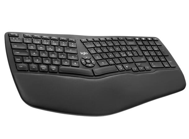 iiglo ERGO Kx trådløst tastatur Ergonomisk tastatur, USB/wifi/ BT