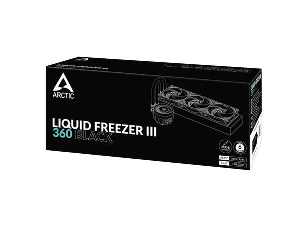 Arctic Cooling Liquid Freezer III 360 360mm, 200-2000RPM, 48.8CFM, Black