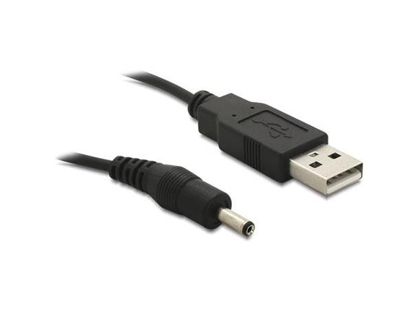DeLOCK USB strømkabel USB til DC 1,5m lengde, svart