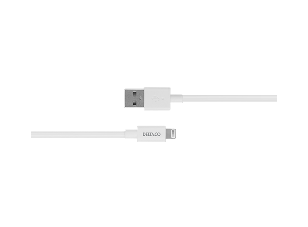 Lightning to USB cable 0,5m 0,5m, MFi, synk-/ladekabel, hvit