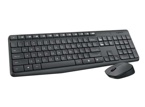 Logitech Wireless Desktop MK235 Tastatur- og mussett, nordisk