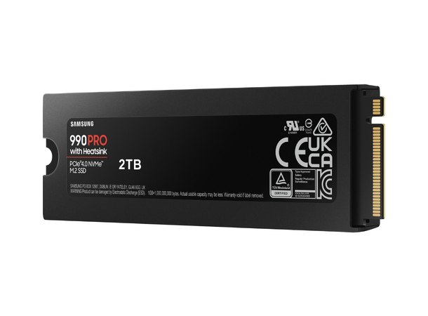 Samsung 990 PRO med Heatsink 2TB PCIe 4.0 NVMe, 7450/6900MB/s