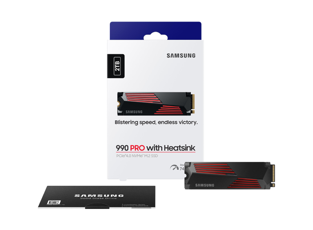 Samsung 990 PRO med Heatsink 2TB PCIe 4.0 NVMe, 7450/6900MB/s