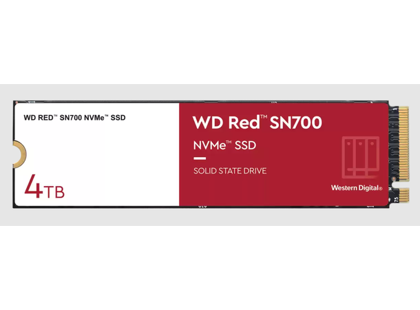 WD Red SN700 4TB M.2 NVMe SSD for NAS 4TB M.2 2280 PCIe Gen3 8Gb/s for NAS