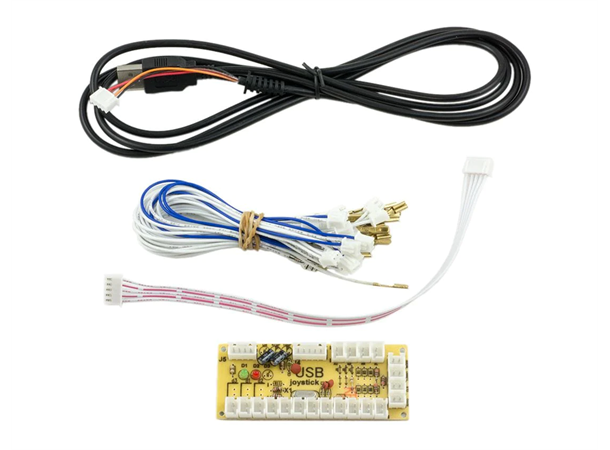 Zero Delay Arcade USB Encoder & Wire Set inkludert USB-til-kontroller-kabel