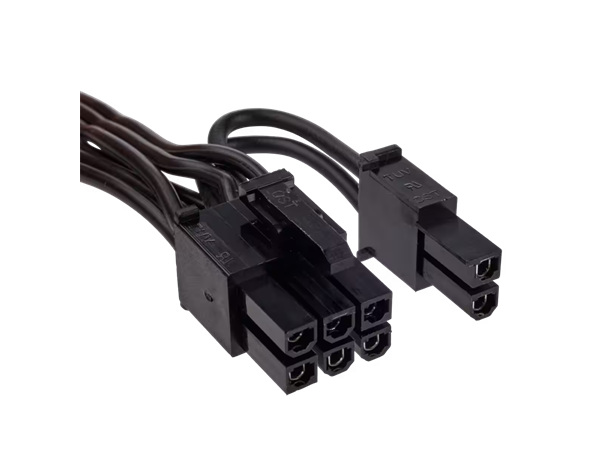 Corsair Type 3 PCI-E kabel 6+2 pins Til bl.a. RM serie PSU, flat, Sort