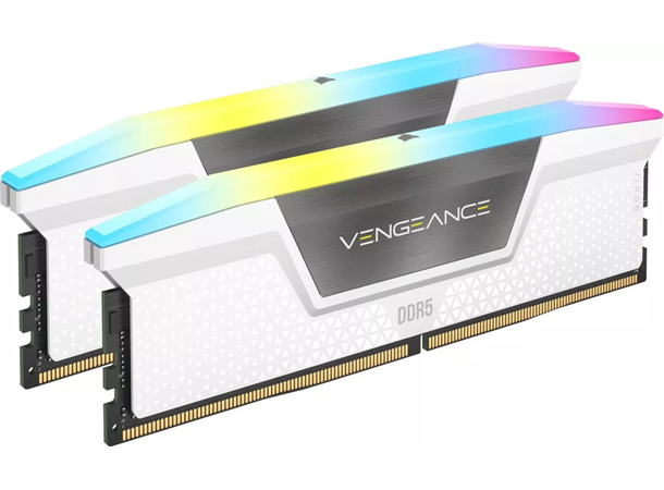 Corsair Vengeance RGB 32GB 6200MHz White 2x16GB, DDR5, CL36, hvit