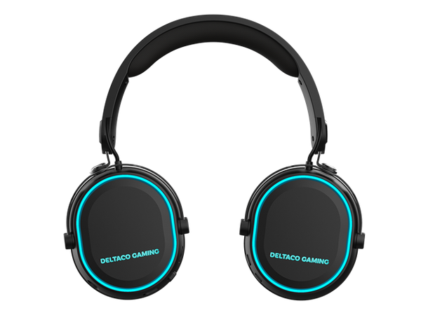 DELTACO GAMING DH420 Wireless headset RGB, USB-C, Black/RGB