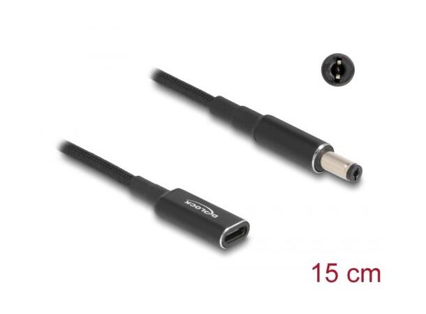 USB Laptop Adapterkabel USB-C hunn til 5.5 x 2.1 mm hann DC