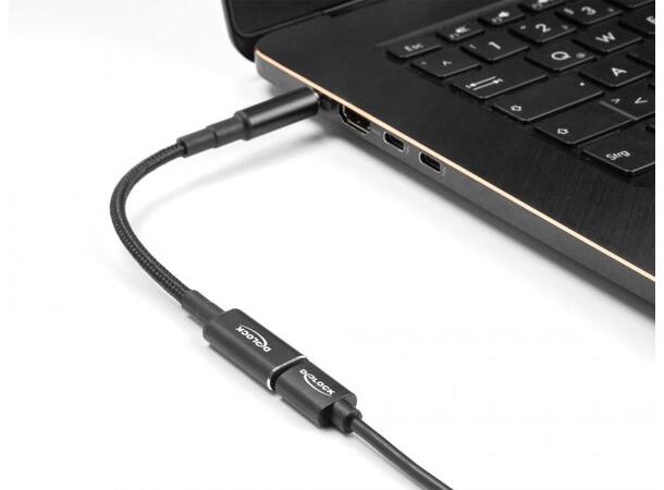 USB Laptop Adapterkabel USB-C hunn til HP 4.5 x 3.0 mm hann DC