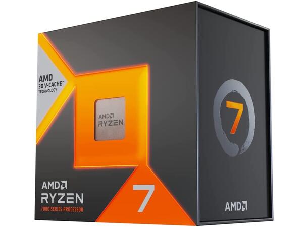 AMD Ryzen 7 7800X3D CPU AM5, 4.2/5.0GHz, 8-kjerner, 16-tråder