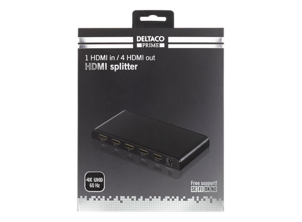 HDMI Splitter 4 Porter, 4K@60Hz, DEMO LPCM 7.1, Dolby Digital Plus, DTS-H DEMO