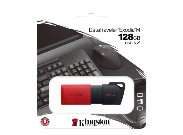 Kingston 128GB DataTraveler Exodia M Minnepenn, USB 3.2 Gen 1, Type A