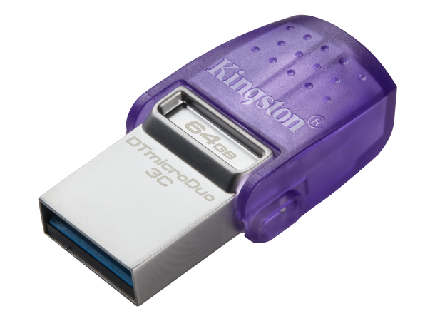 Kingston 64GB DataTraveler microDuo 3C USB A han / USB-C, Mac-vennlig, 200MB/s
