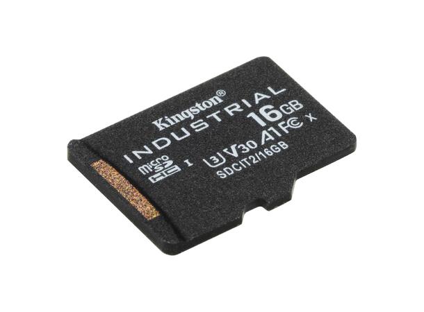 Kingston Industrial microSD 16GB 16GB, -40 to 85°, 1920TBW, 30K P/E