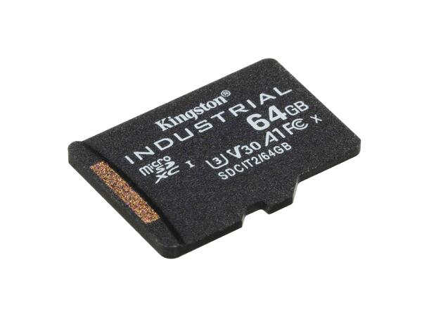 Kingston Industrial microSD 64GB 64GB, -40 to 85°, 1920TBW, 30K P/E