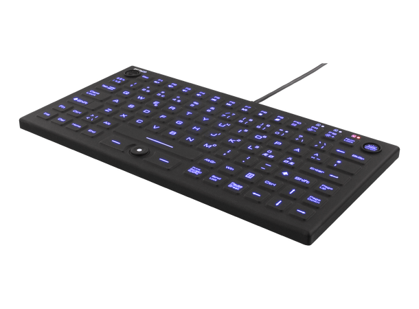 DELTACO IP68 mini-tastatur (nordisk) Vanntett bakgrunnsbelyst silikontastatur