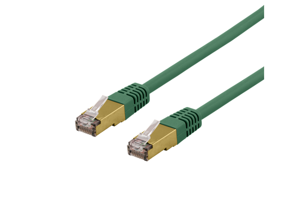 Nettverkskabel S/FTP Cat6a 7m grønn 7m, 500MHz Delta-certified, PIMF, LSZH