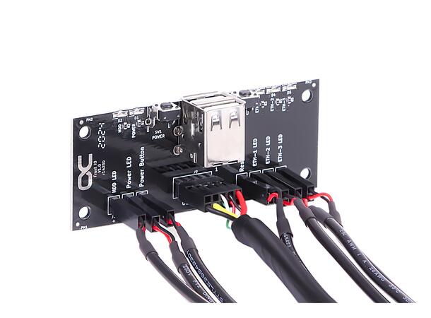 Alphacool Front I/O-Panel with USB 2.0 and cable kit