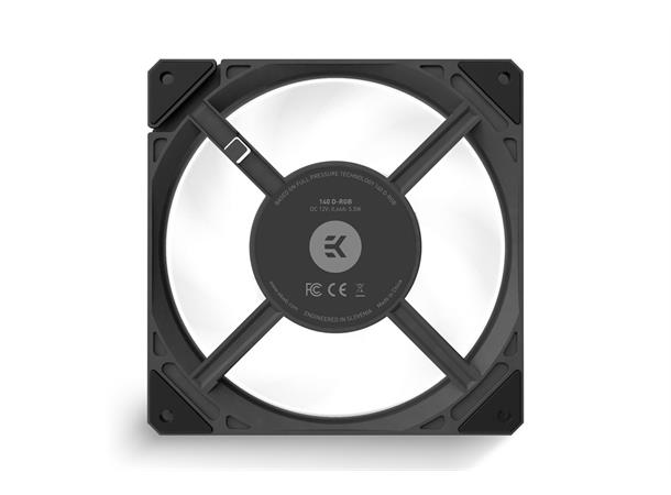EK-Loop Fan FPT 140 D-RGB - 600-2200rpm Sort, 600-2200rpm PWM, D-RGB