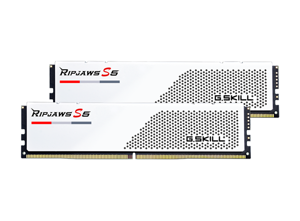 G.Skill DDR5 Ripjaws S5 5200MHz 32GB 2x16GB, White, DDR5, 5200MHz, CL40, 1.1V