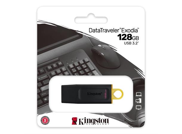 Kingston 128GB Data Traveler Exodia Minnepenn, USB 3.2
