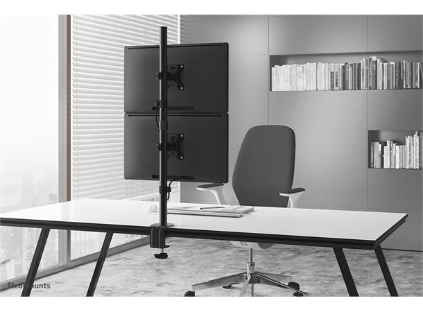 Newstar Full Motion Dual Desk Mount kompatibel med 2x 10"-32", max 6kg