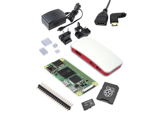 Raspberry Pi Zero 2 W Kit, Starter 32GB microSD, Kjøling, HDMI, Case, Strøm