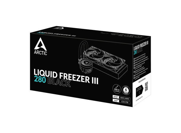 Arctic Cooling Liquid Freezer III 280 280mm, 200-1700RPM, 72.8CFM, Black