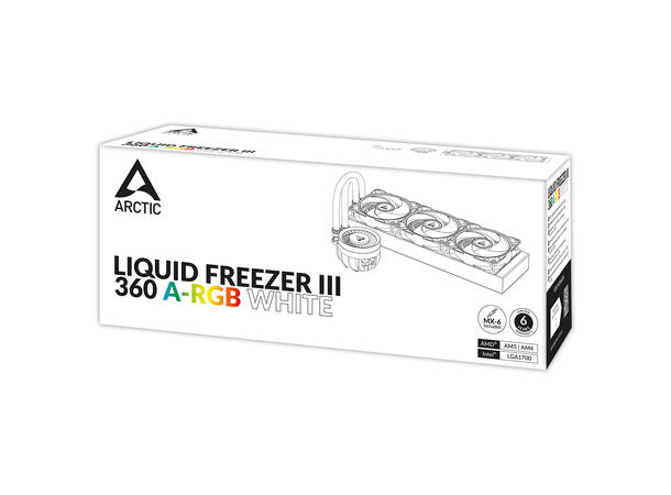 Arctic Cooling Liquid Freezer III 360RGB ARGB, 360mm, 200-2000RPM, 48.8CFM, White