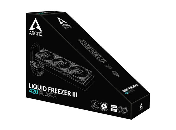 Arctic Cooling Liquid Freezer III 420 420mm, 200-1700RPM, 72.8CFM, Black
