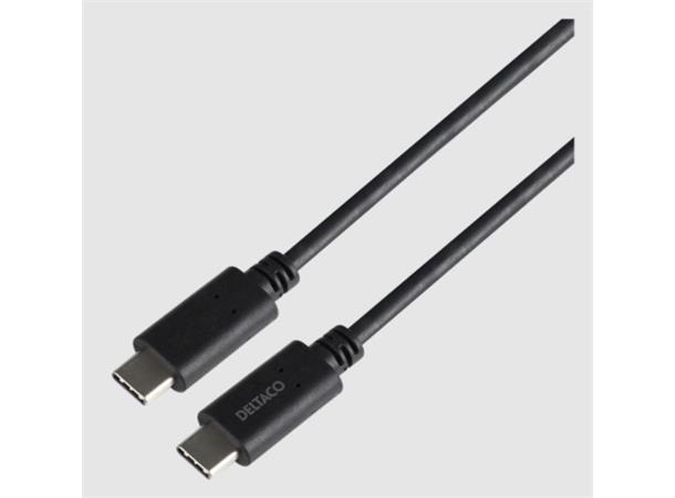 DELTACO USB4 40Gbps USB-C til USB-C 240W, 0.8m, 40Gbps, sort