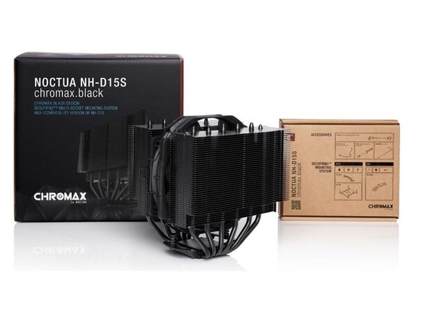 Noctua NH-D15S chromax.black (165mm høy) LGA1700/115x/1200, AM4/AM5, 165mm