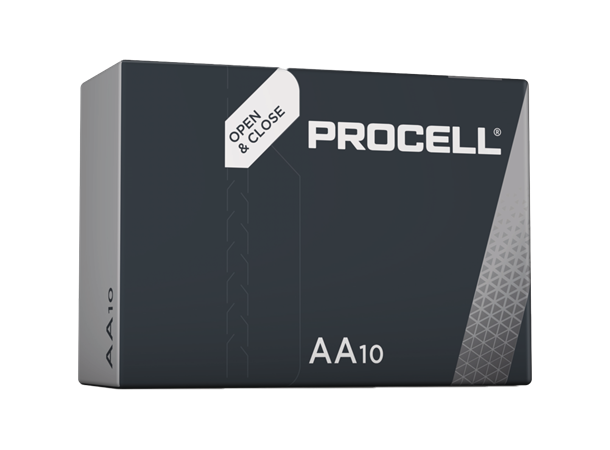 Procell Alkaline AA - 10stk Industrielle batterier, 1,5V, 3016 mAh