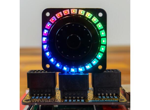 RGB Encoder Wheel Breakout Pi+Pico, inc. I2C breakout, 24 RGB LEDs