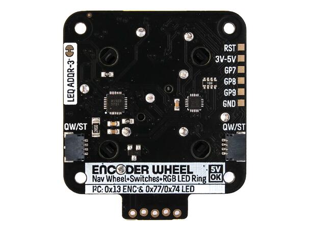 RGB Encoder Wheel Breakout Pi+Pico, inc. I2C breakout, 24 RGB LEDs