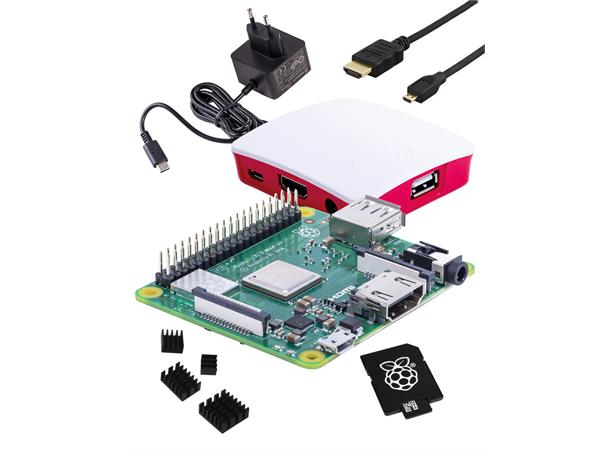 Raspberry Pi 3 model A+ Starter Kit 16GB microSD, Kjøling, HDMI, Case, Strøm