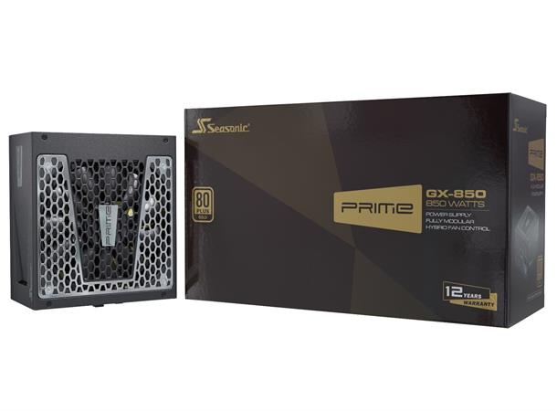 Seasonic Prime GX 850W (80+Gold) Fullmodulær, 12 års garanti