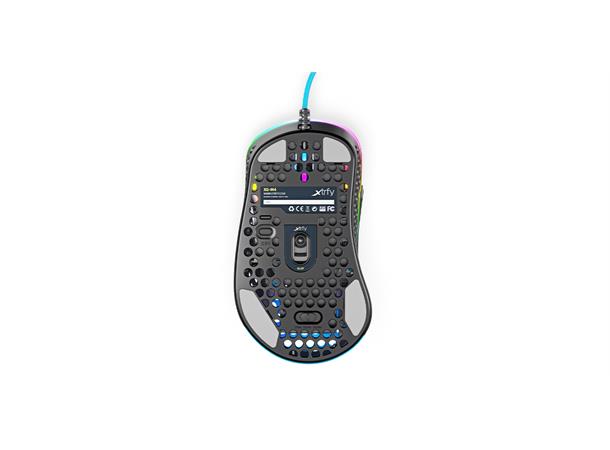 Xtrfy M4 RGB, Gamingmus, Miami Blå PMW 3389, 16000 dpi, 6 knapper