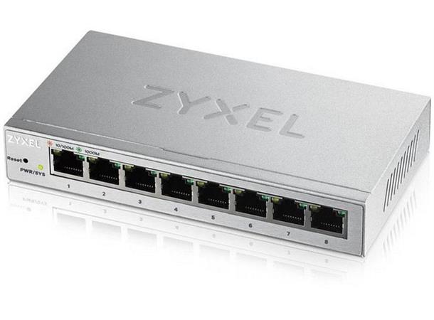 Zyxel 8-Port Web Managed Gigabit Switch GS1200-8, portbasert QoS, 4.37 watt