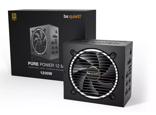 be quiet! Pure Power 12 M 1200W 80PLUS® Gold, Modulær, ATX 3.0, PCIe 5.0
