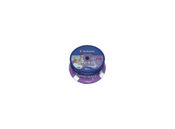 Verbatim 8x DVD+R Double Layer 8,5GB 25-pakning