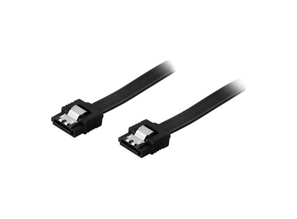 SATA III kabel m/ lås-klips 100 cm 1m, SATA 3 (6.0 Gb/s)