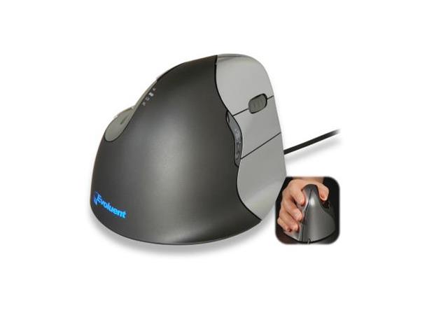 Evoluent Vertical Mouse 4 Ergonomisk mus, Optisk, USB/PS