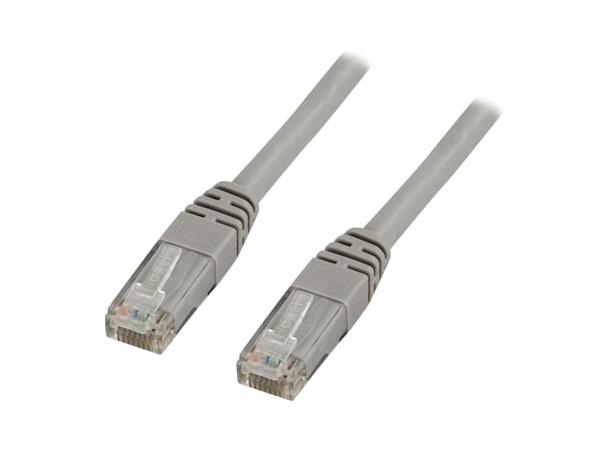 Nettverkskabel Cat6 UTP 0,3m Grå 0,3m, RJ45, Max 10 Gigabit