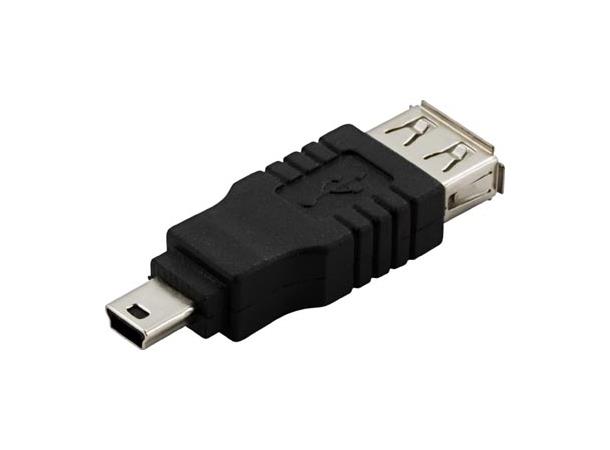 Adapter USB A hunn til mini B hann